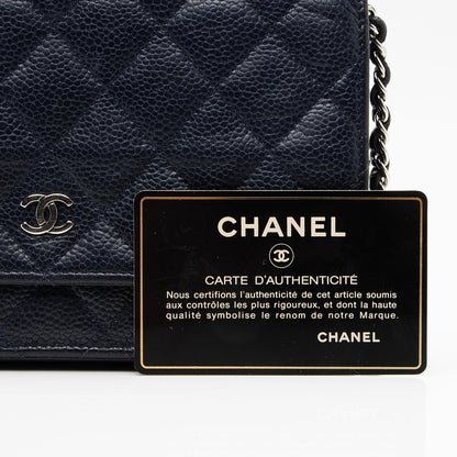 Chanel Caviar Leather Classic Wallet on Chain Bag (SHF-23078)