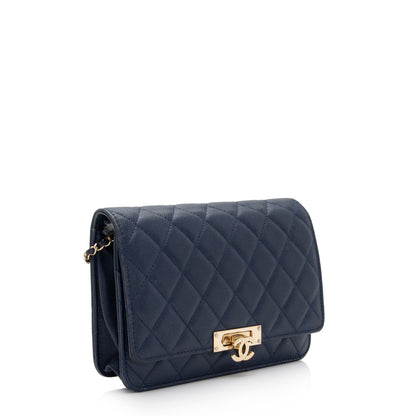 Chanel Caviar Leather Golden Class Wallet on Chain Bag (SHF-fsAuGH)