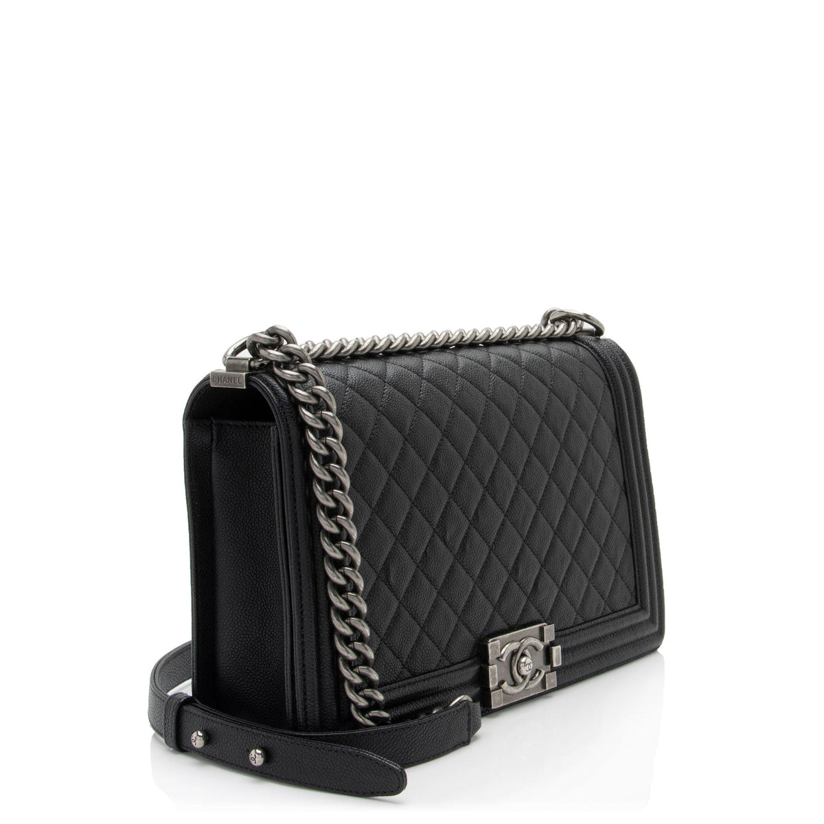 Chanel Caviar Leather New Medium Boy Bag (SHF-sKOPaB)