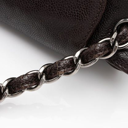 Chanel Caviar Leather Pocket In The City Accordion Flap Bag (SHF-7yhvso)