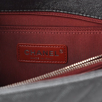 CHANEL CAVIAR METALLIC GRAPHITE MEDIUM COCO HANDBAG