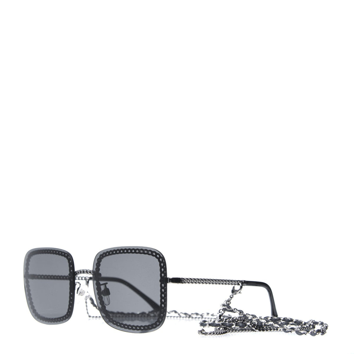 Chanel Blue Chain Square Tinted Sunglasses