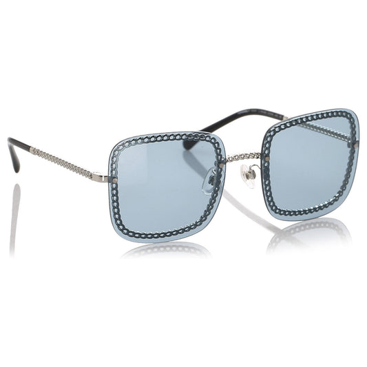 Chanel Blue Chain Square Tinted Sunglasses