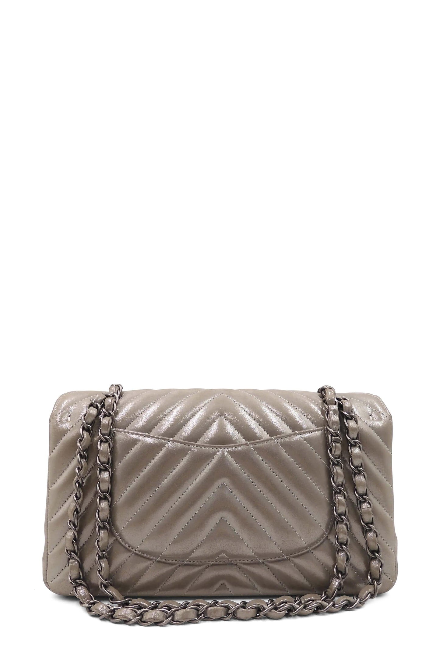 Chevron Medium Double Flap Bag