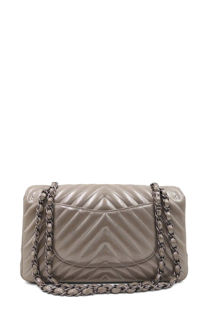 Chevron Medium Double Flap Bag
