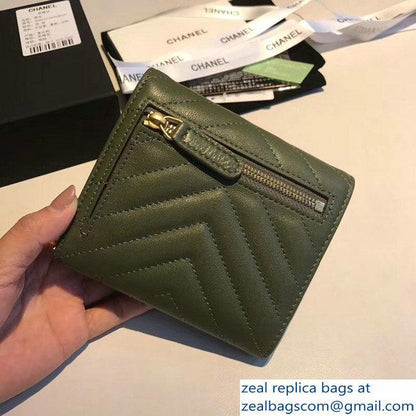 Chanel Classic Small Flap Wallet Green