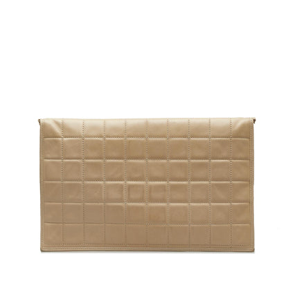Chanel Choco Bar Fold-Over Satchel