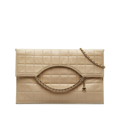 Chanel Choco Bar Fold-Over Satchel