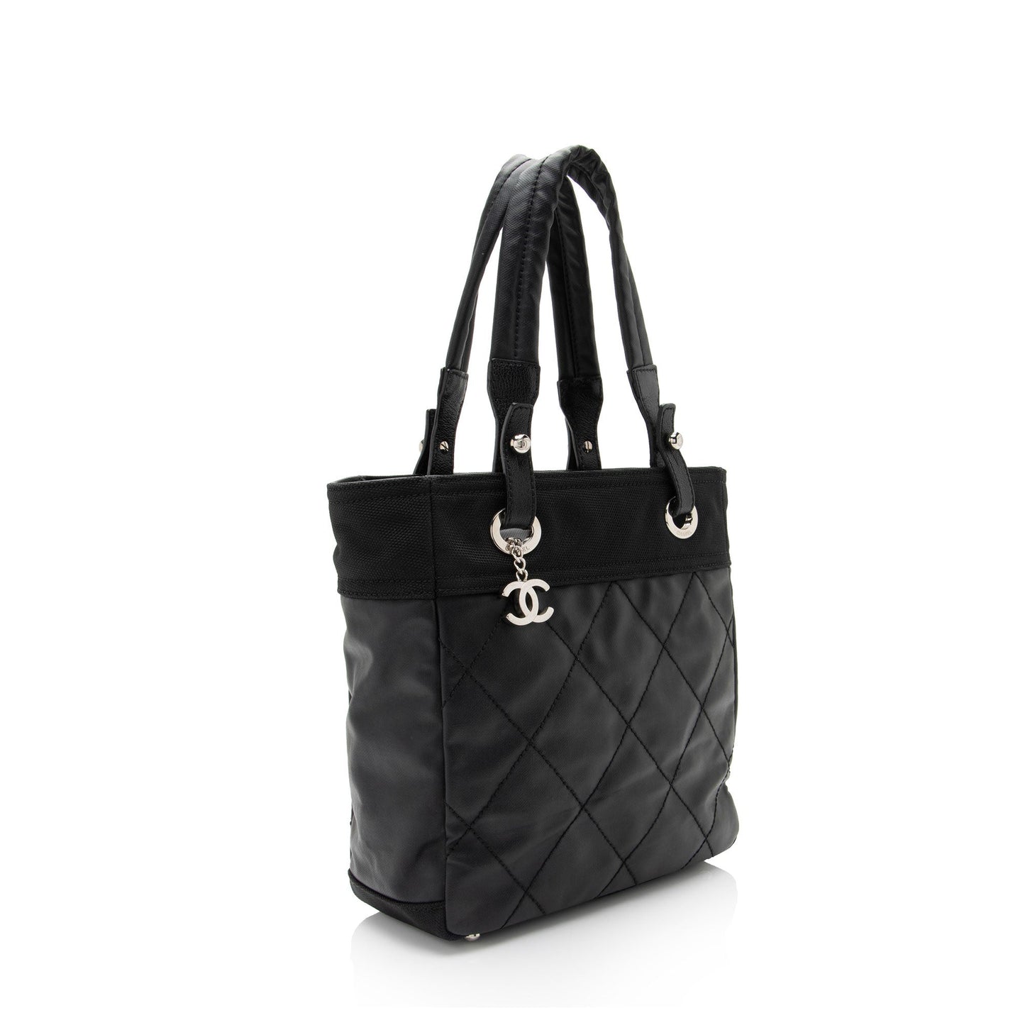 Chanel Coated Canvas Paris Biarritz Small Tote