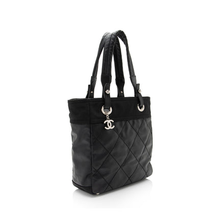 Chanel Coated Canvas Paris Biarritz Small Tote