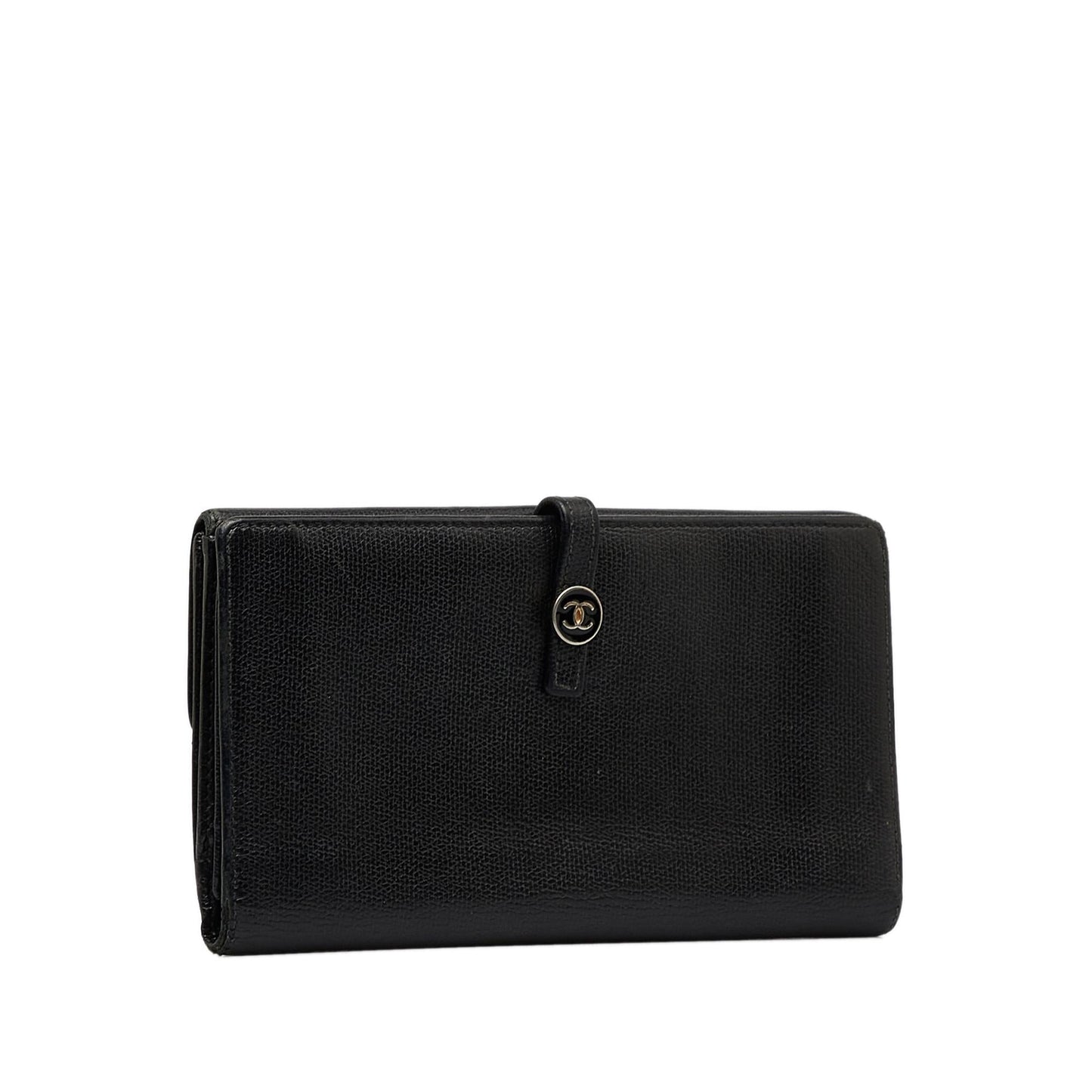 Chanel Coco Button Leather Long Wallet (SHG-Usp4W4)