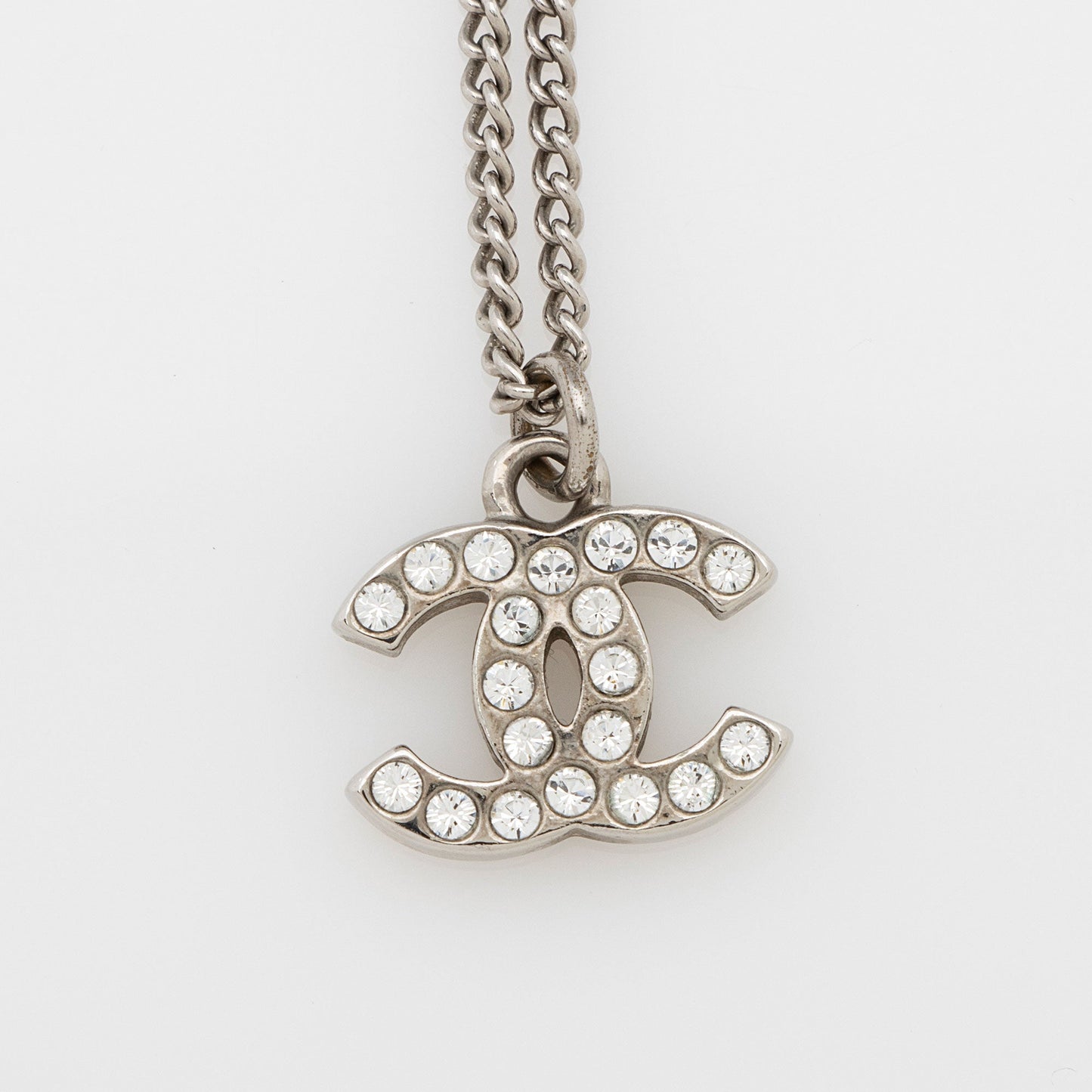 Chanel Crystal CC Pendant Necklace