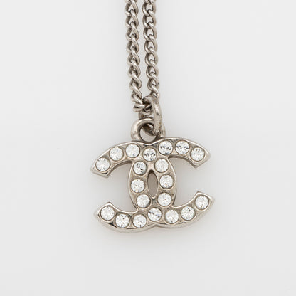 Chanel Crystal CC Pendant Necklace