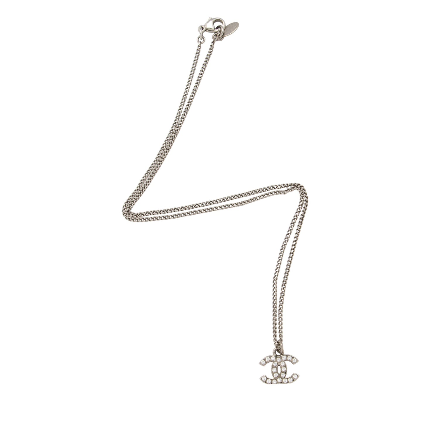 Chanel Crystal CC Pendant Necklace