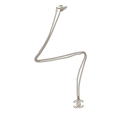 Chanel Crystal CC Pendant Necklace