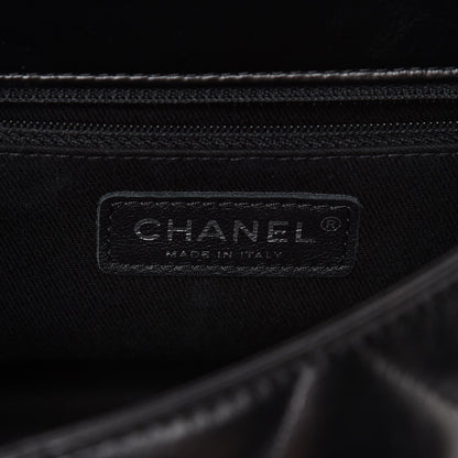 CHANEL Glazed Calfskin Quilted Small CC Delivery Tote