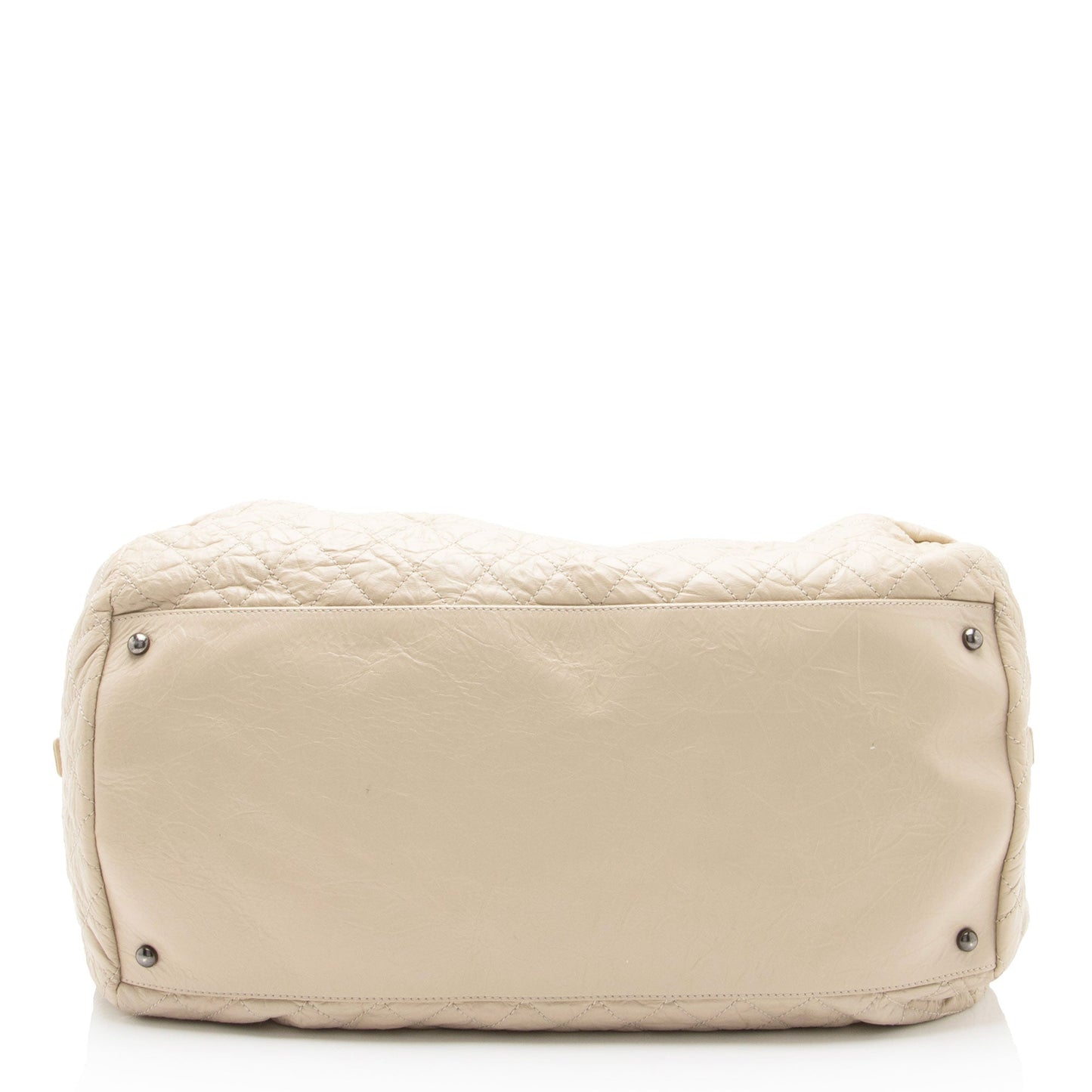 Chanel Distressed Lambskin Coco Rider Large Bowler Bag