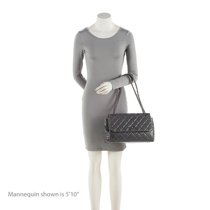 Chanel Glazed Calfskin Accordion Flap Bag (SHF-19847)