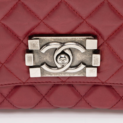 Chanel Glazed Calfskin Soft Small Boy Bag (SHF-2sRZT7)