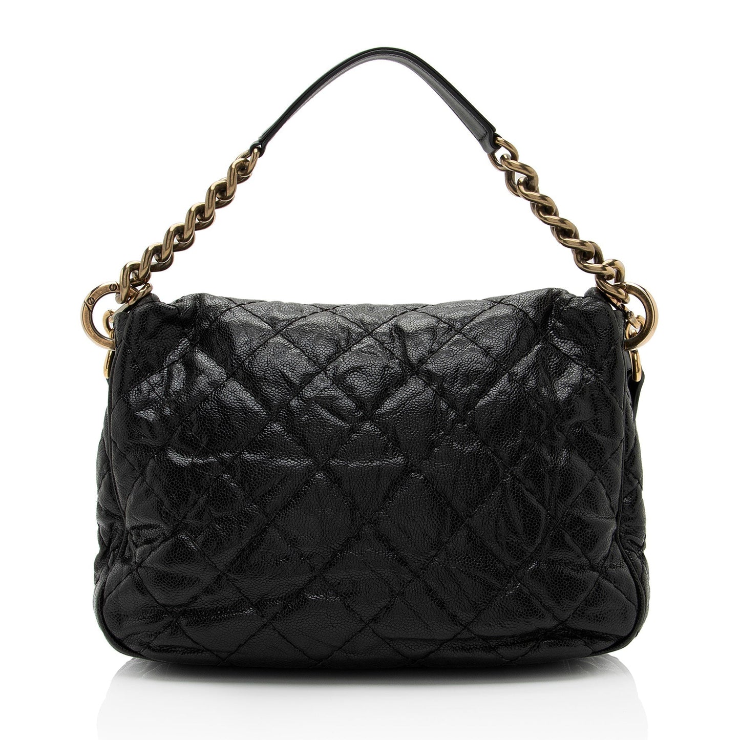 Chanel Glazed Caviar Coco Pleats Messenger Bag