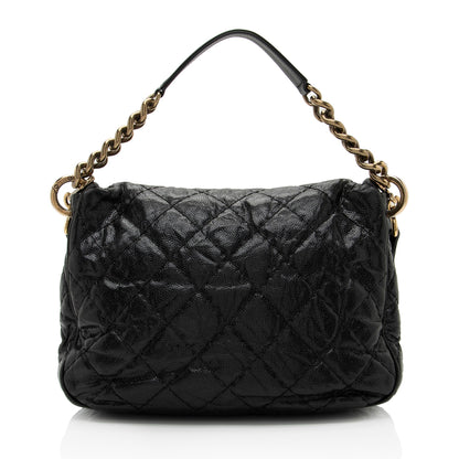 Chanel Glazed Caviar Coco Pleats Messenger Bag