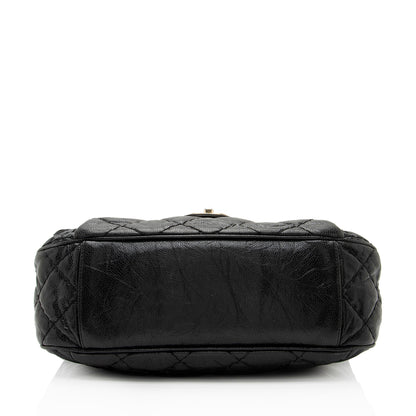 Chanel Glazed Caviar Coco Pleats Messenger Bag