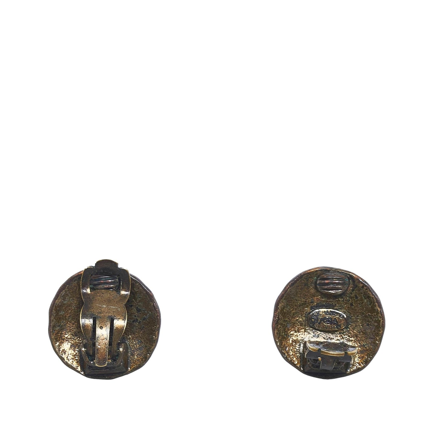 Chanel Gold-Tone Clip-On CC Earrings (SHG-GUWEtm)