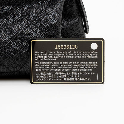 Chanel Grained Calfskin Chain Pocket Small Tote (SHF-16254)