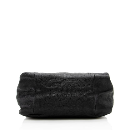 Chanel Grained Calfskin Chain Pocket Small Tote (SHF-16254)