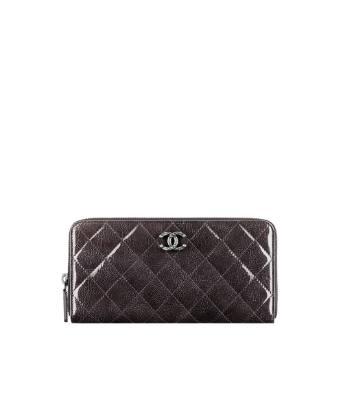 Chanel 19 Long Zipped Wallet Sky Black