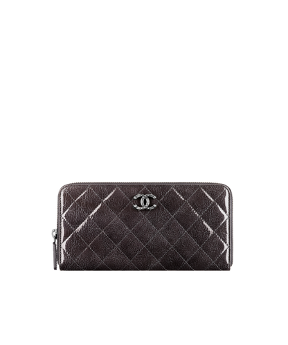 Chanel 19 Long Zipped Wallet Sky Black