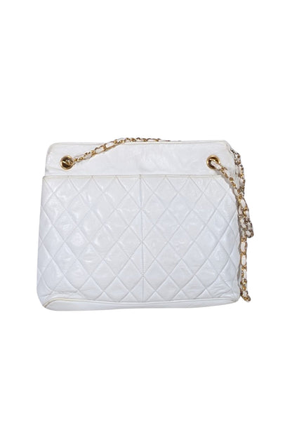Chanel - Ivory Quilted Leather Shoulder Bag
