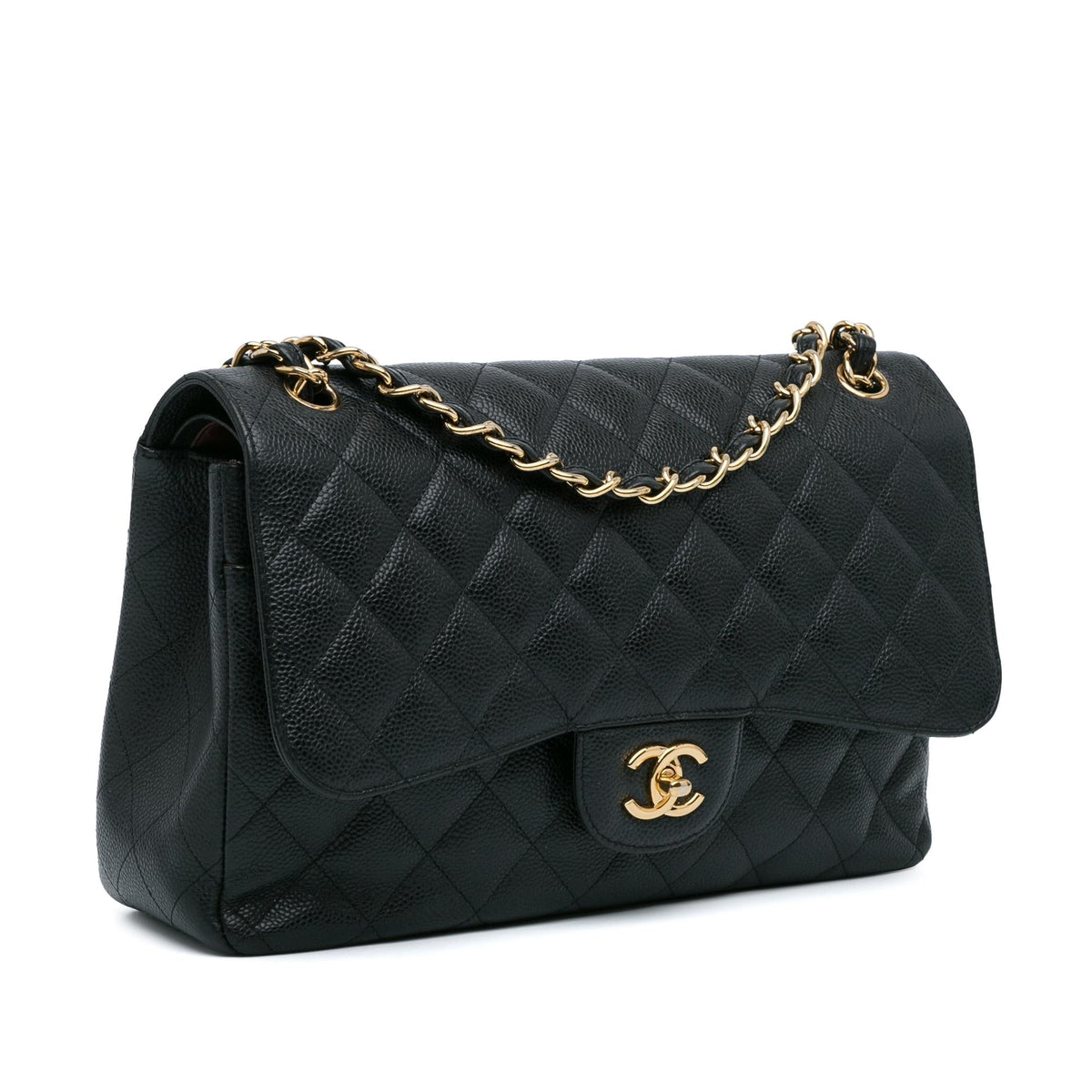 Chanel Jumbo Classic Caviar Double Flap (SHG-DrtEqA)