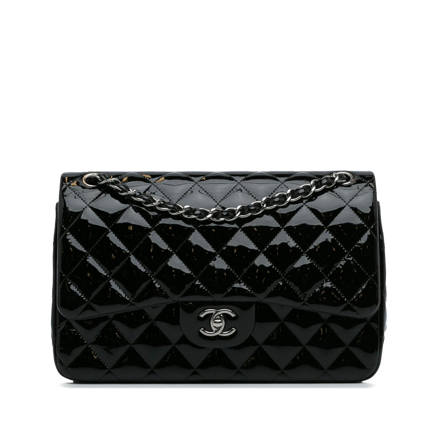 Chanel Jumbo Classic Patent Double Flap