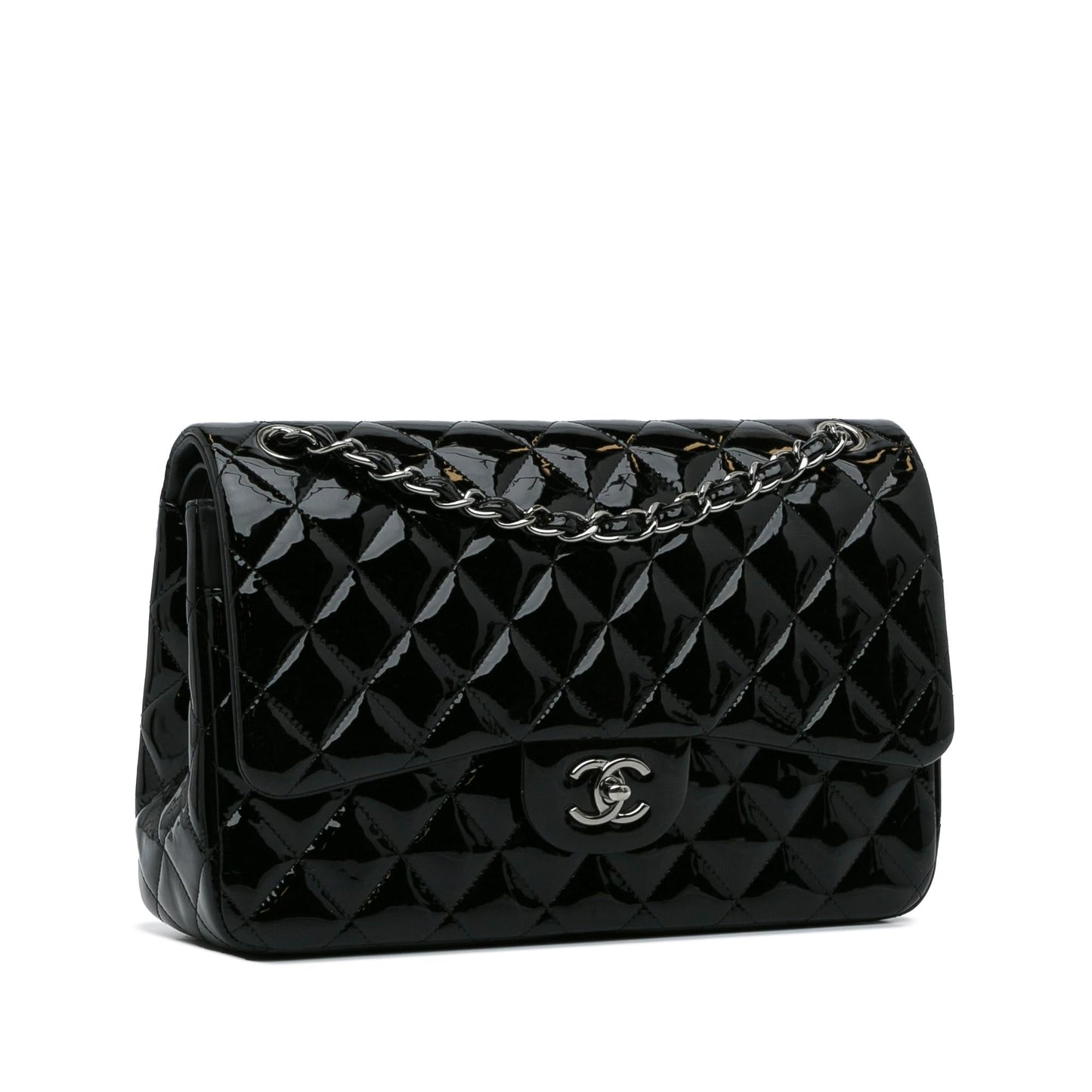 Chanel Jumbo Classic Patent Double Flap