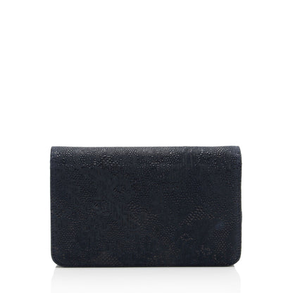 Chanel Lace Embossed Goatskin Classic Wallet on Chain (SHF-ZHPm4Q)