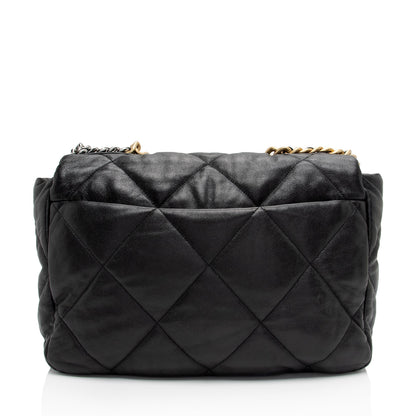 Chanel Lambskin 19 Maxi Flap Shoulder Bag