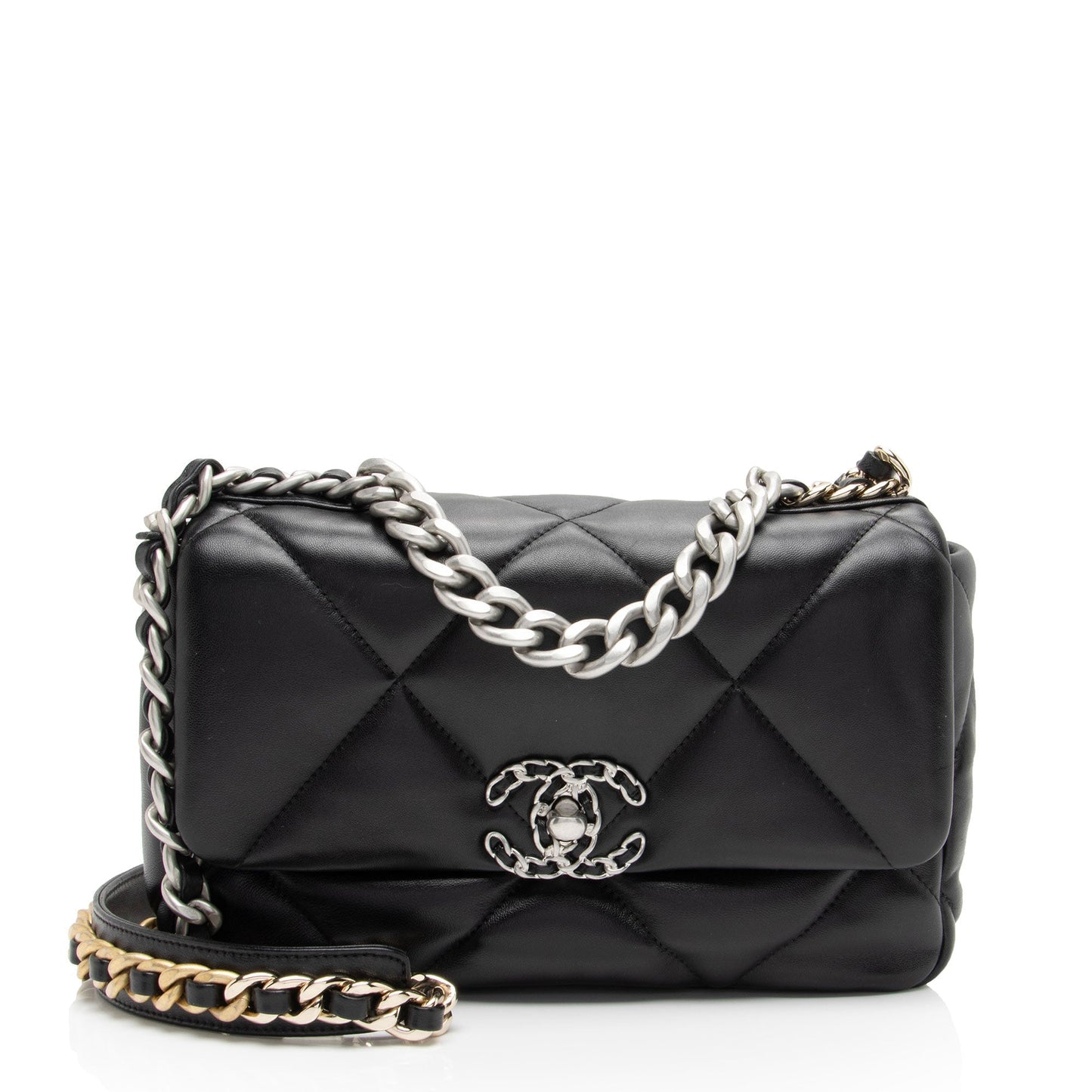 Chanel Lambskin 19 Medium Flap Shoulder Bag