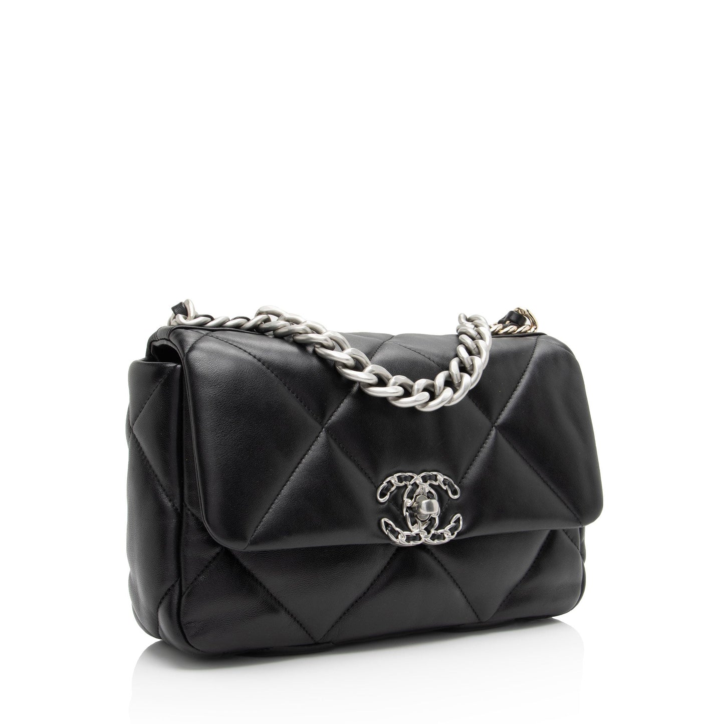Chanel Lambskin 19 Medium Flap Shoulder Bag