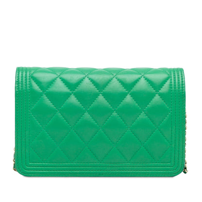 Chanel Lambskin Boy Wallet On Chain (SHG-UIsk0U)