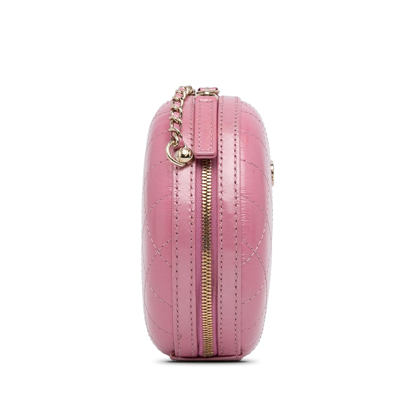 Chanel Lambskin CC Round Chain Crossbody (SHG-VrNp3m)
