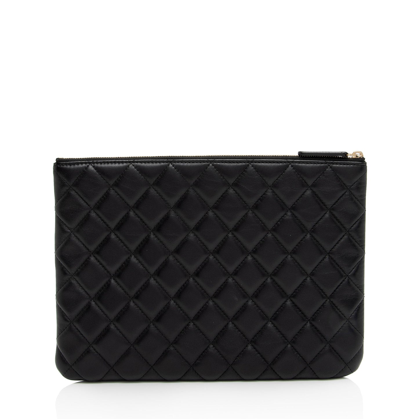 Chanel Lambskin Camellia Medium O-Case