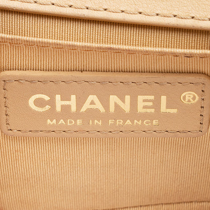 Chanel Lambskin Chain Top Handle Small Boy Bag (SHF-18238)