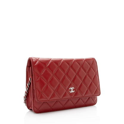 Chanel Lambskin Classic Wallet on Chain Bag (SHF-dAO7ph)