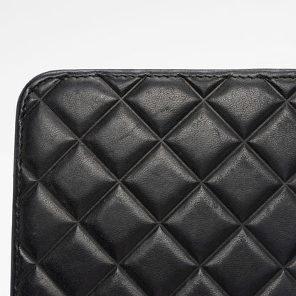 Chanel Lambskin Diamond CC Wallet On Chain Bag