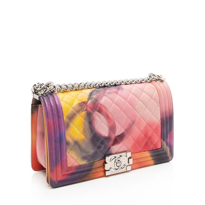 Chanel Lambskin Flower Power Old Medium Boy Bag