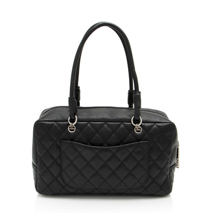 Chanel Lambskin Ligne Cambon Shopper Shoulder Bag (SHF-MaOmWR)