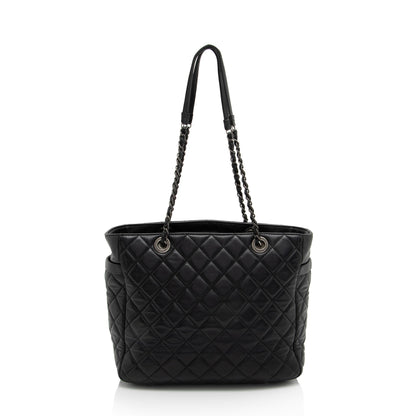 Chanel Lambskin Pocket Shopper Tote (SHF-S3BN0B)