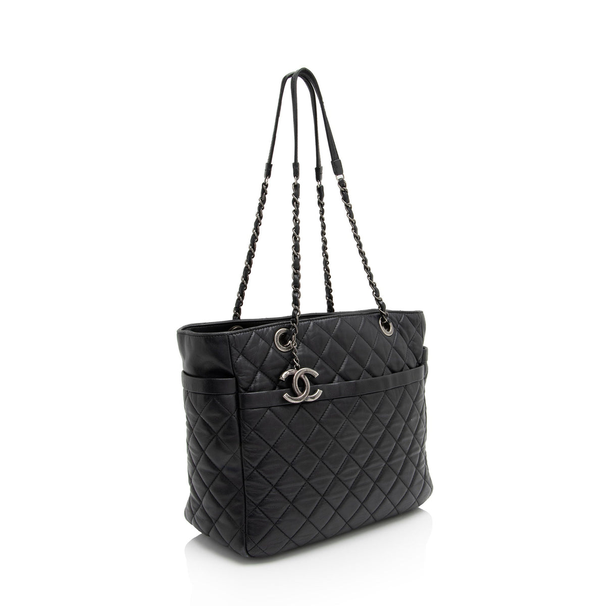 Chanel Lambskin Pocket Shopper Tote (SHF-S3BN0B)