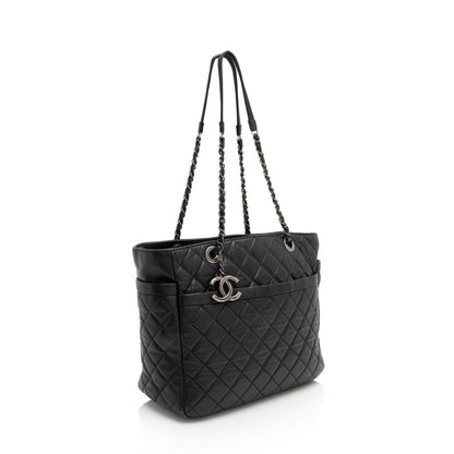 Chanel Lambskin Pocket Shopper Tote (SHF-S3BN0B)